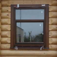 Оформление окна в деревянном доме
